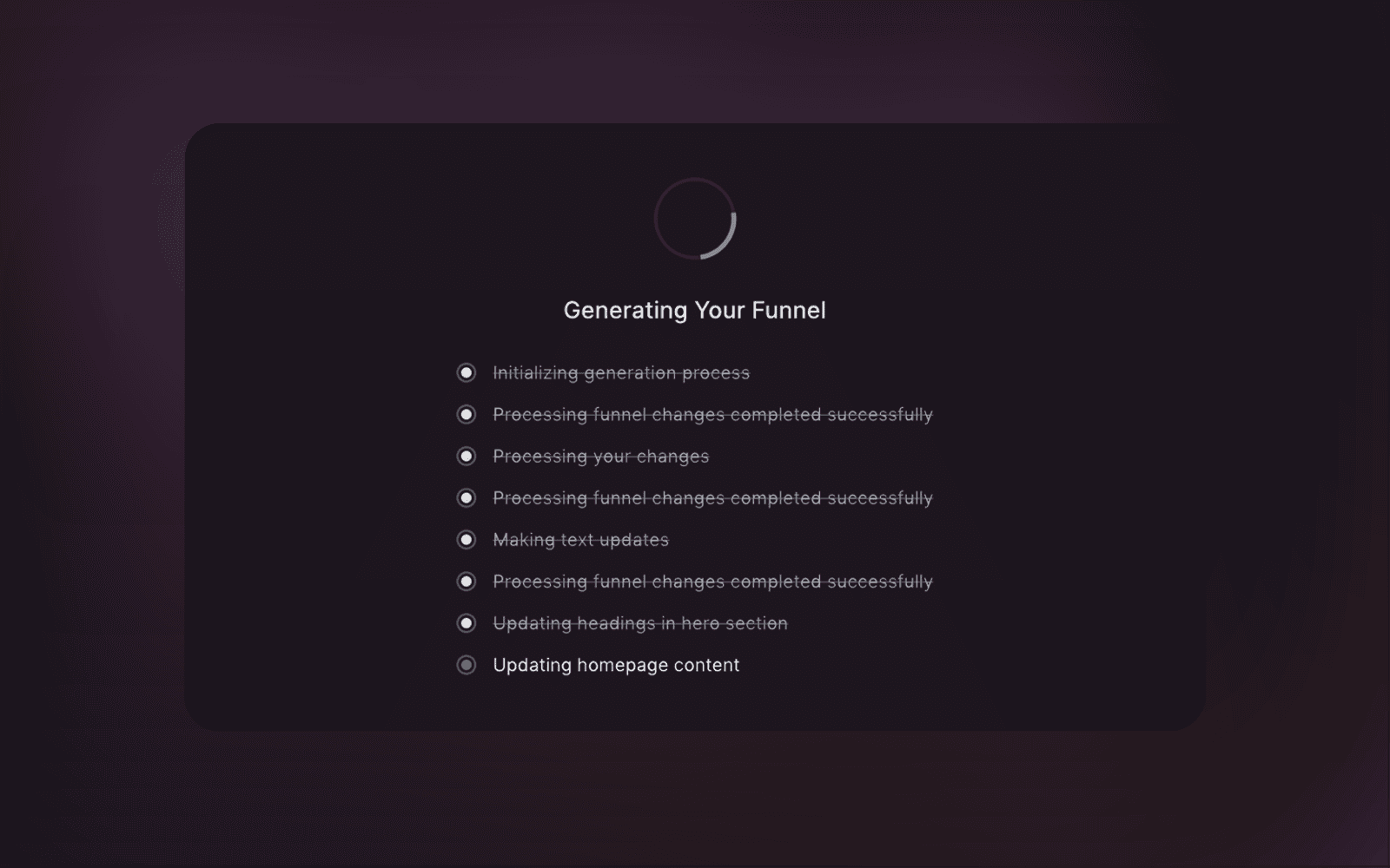 Generated Funnel